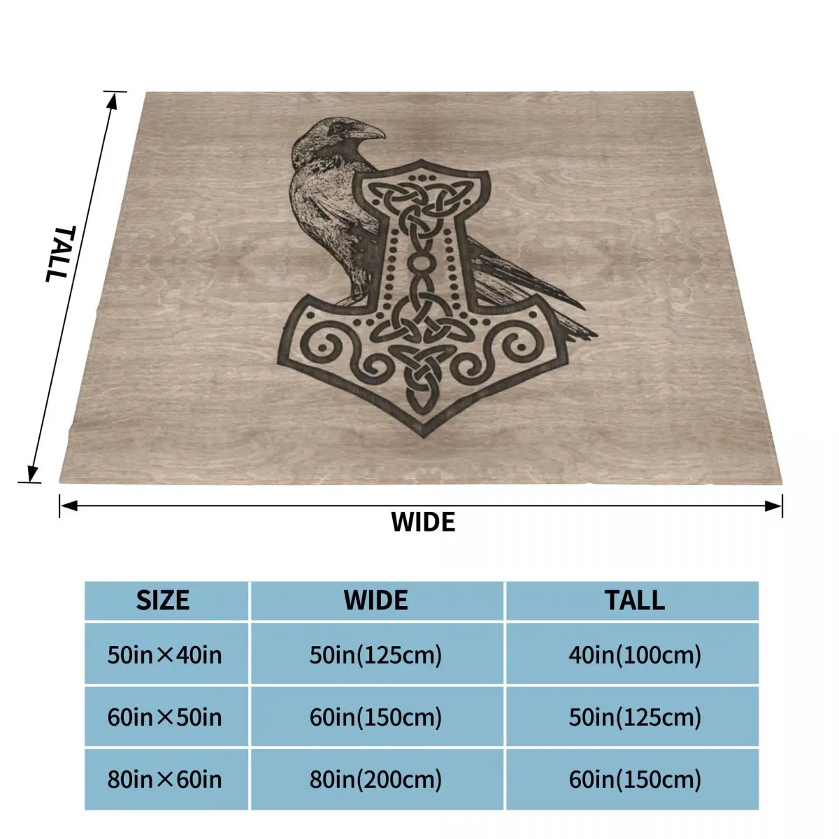 Mjolnir The Hammer Of Thor Blankets Fleece Textile Decor Viking Lightweight Thin Throw Blankets for Bedding Couch Rug Piece