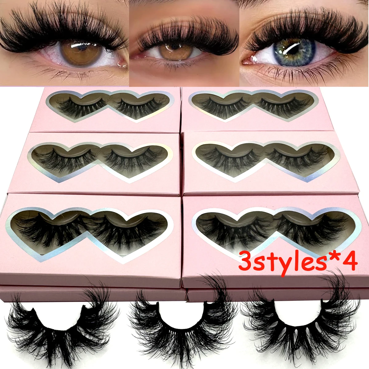 新しい卸売 12 ペアミンクまつげ乱雑な 3d ミンクまつげナチュラルソフトつけまつげふわふわ偽まつげメイクアップバルク