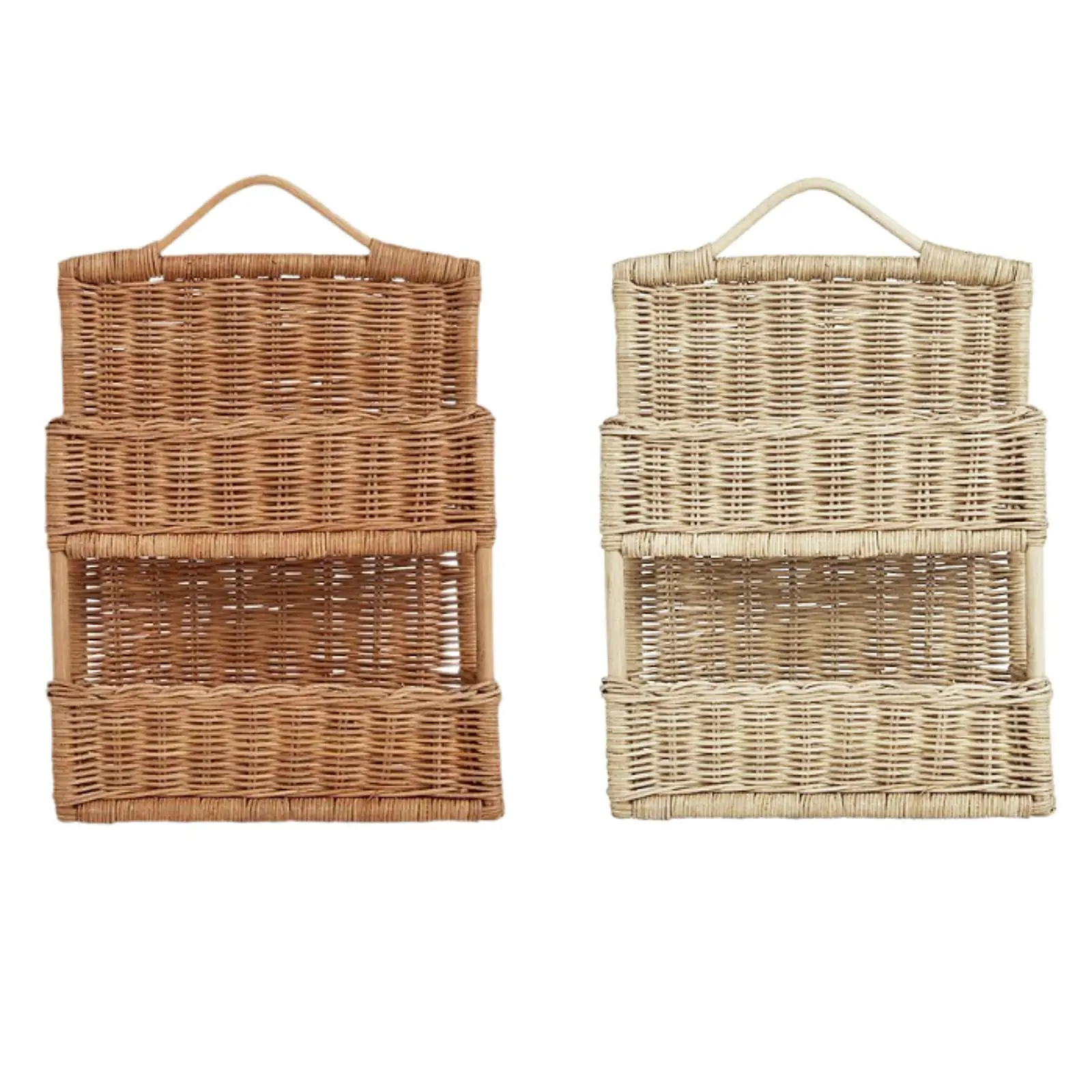 

Double Woven Hanging Basket Planter Hanging Baskets for Farmhouse Lawn Home