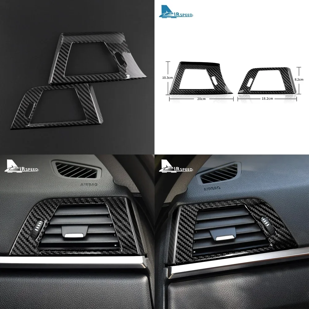 

For LHD RHD Real Carbon Fiber For BMW 3 4 Series F30 F31 F32 F33 F34 F36 2013 2018 Car Side Air Conditioning Vent Cover Frame