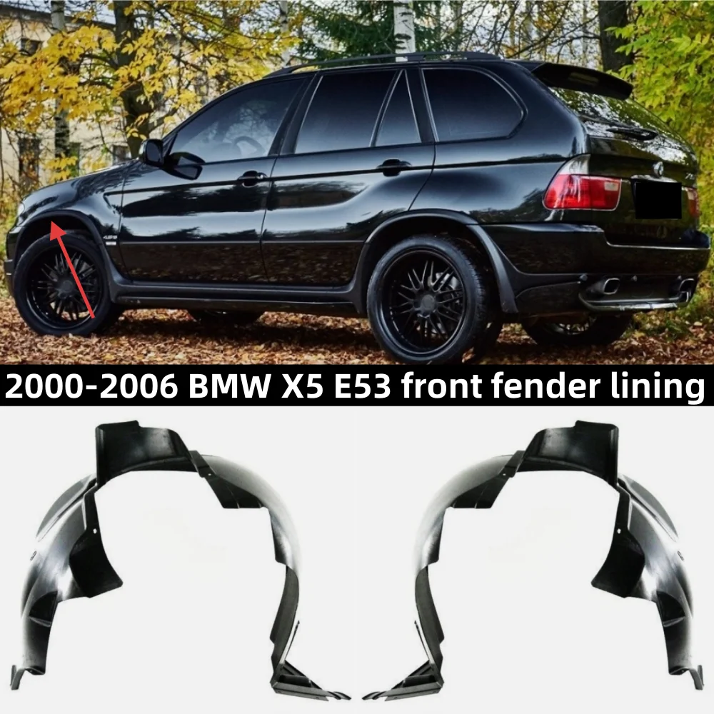 

For BMW X5 E53 2000-2006 car front bumper fender lining mudguard OE: 51718402443/51718402444