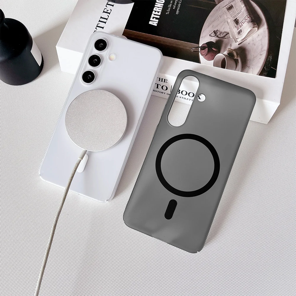 Luxuriöse Matte Transparente Handyhülle für Magsafe für Samsung S25 Ultra S26 Ultra S24 Plus S23 A56 A57 A36 A37 Magnetische Hartschale – Detail 2