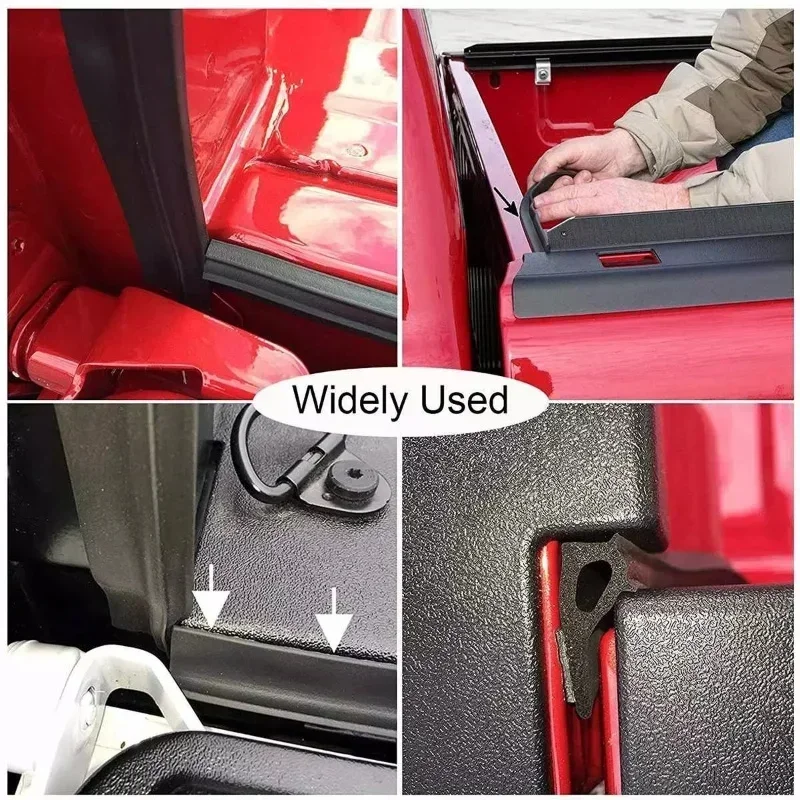 Universal Tail Door Sealing Strip Weather Stripping Sound Insulation Seal Kit for Pickup Truck Bed 3m 5m