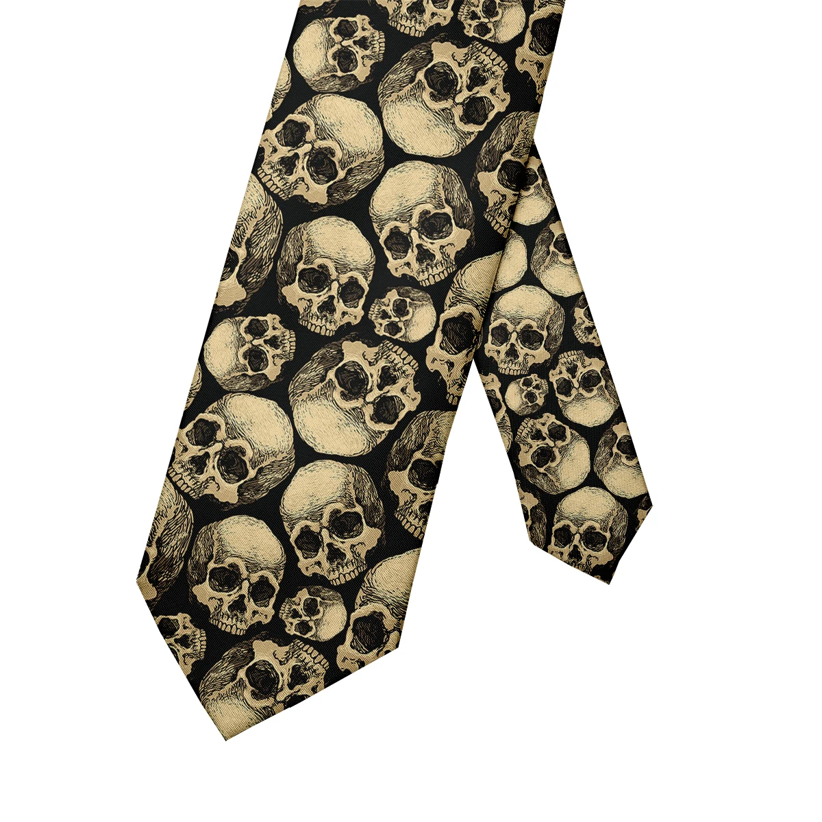 Fashion skull print men's tie 8CM slim trend unique accessories wedding party business gift tie daily wear Halloween party