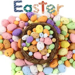 20/50PCS Easter Foam Easter Eggs Happy Easter Decoration Home Accessory Fake Bird Pigeon Eggs Kid Gift Favor Easter Party Supply