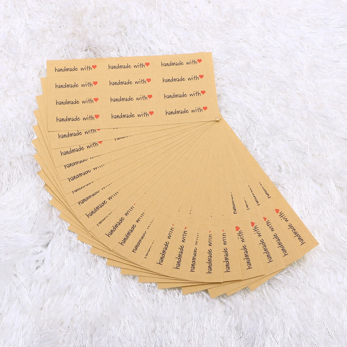 

240 Pcs/20 Sealing Stickers Handmade with Care Envelope Label Special Occasion Kraft Labels Heart Small for Envelopes Red Love