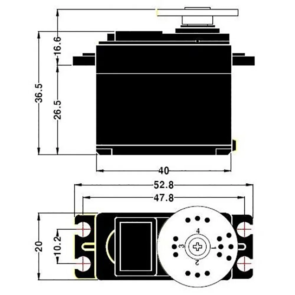 1/2/4/6/10 Stück 13 kg 15 kg Kunststoffservo MG995 MG996 Servo Kunststoffgetriebemotor für Roboterarm Auto RC Hubschrauber für Arduino Roboter – Detail 16