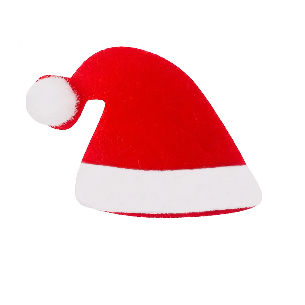 

Felt Cake Toppers Santa Hat Design Party Cupcake Decor Supplies Christmas Dessert Picks Safe Celebrations Holiday