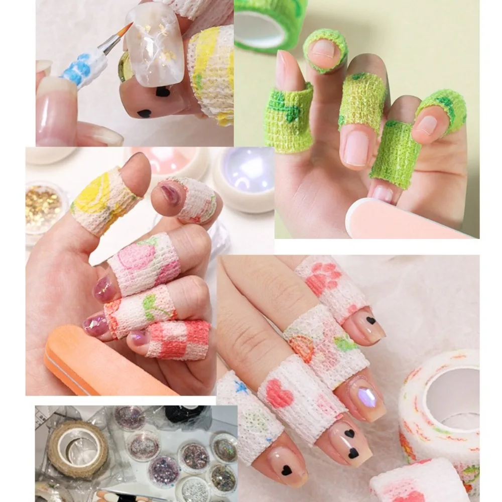 1pcs Quality Wide Nail Finger Protection Bandage Elastic Breathable Self Adhesive Bandage Manicure Tools Nail Art Protect Tape