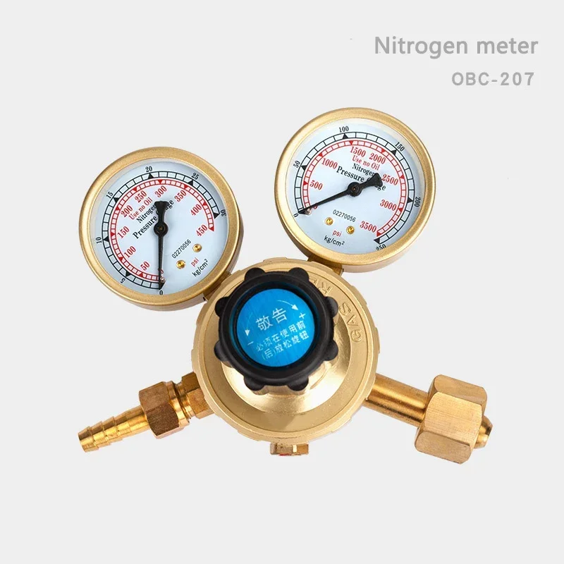 OBC-207 Nitrogen Gauge Pressure Reducing Valve Pure Copper Weighted Pressure Gauge Pressure Reducer CH