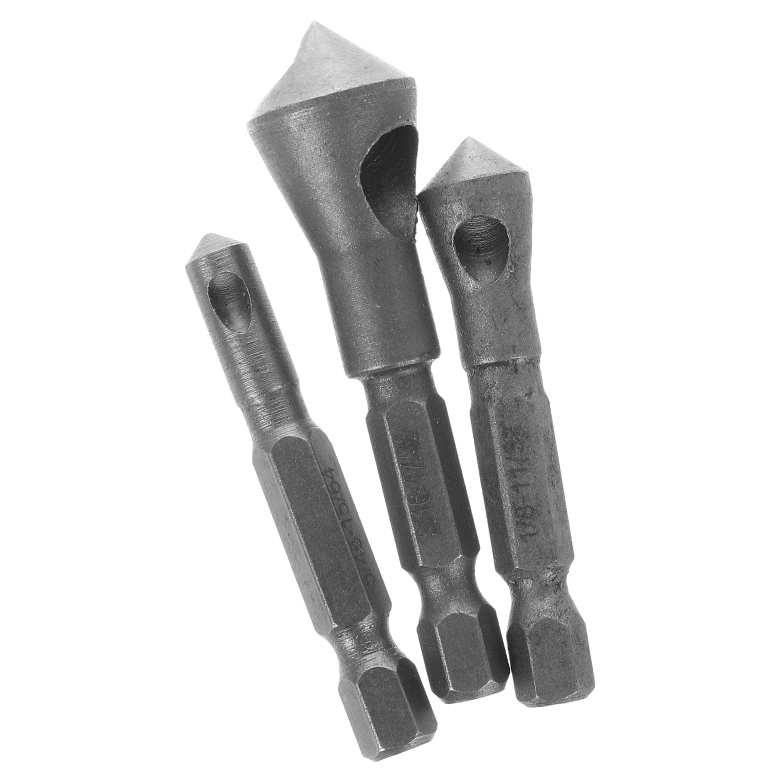 

3 pcs Cobalt Steel Countersink Chamfer Tool Deburring Bits For Plastic Aluminum Copper Pvc Stainless Steel Drilling Hole