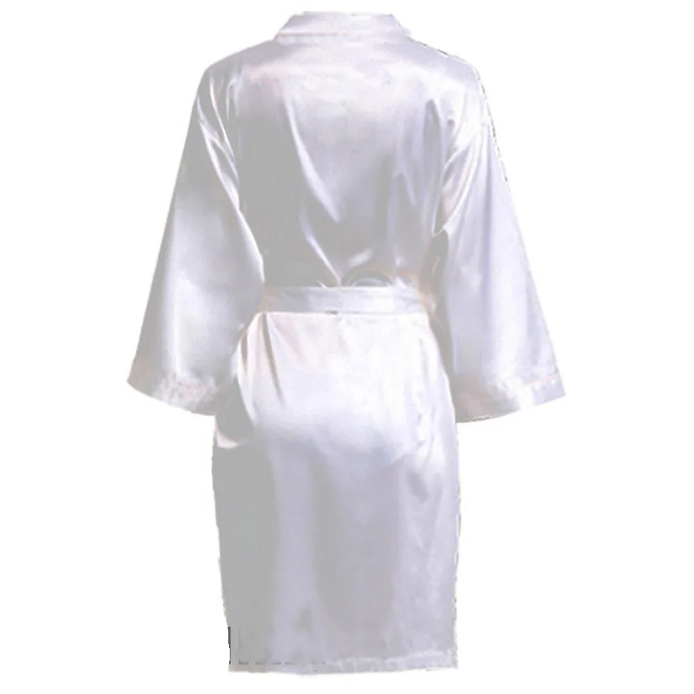 Wedding Party Team Bride Robe With Blank Without Print Kimono Satin Pajamas Bridesmaid Bathrobe