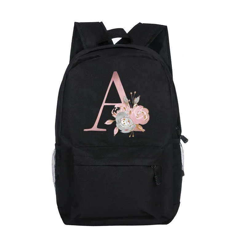 Girls School Bags Child Pink Letter Print Backpack Kindergarten Cute Children Schoolbag Teenage Casual Kids Shoulder Bag Daypack