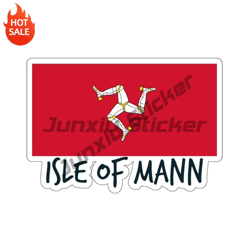 Isle Of Man Flag Vinyl Sticker Self Adhesive Decal For Laptop And Travel Journal Vacation Theme Decoration