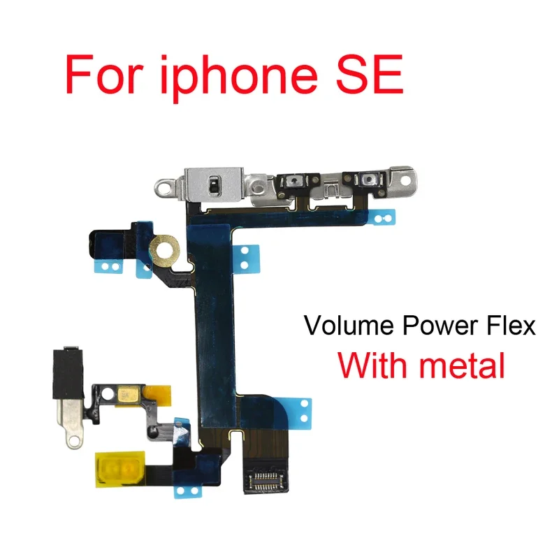 Nieuwe Aan/Uit-Knop Aan Uit Flex-Kabel Voor Iphone 5S Se 2016 2020 Dempen Volumeschakelaar Connector Lintonderdelen