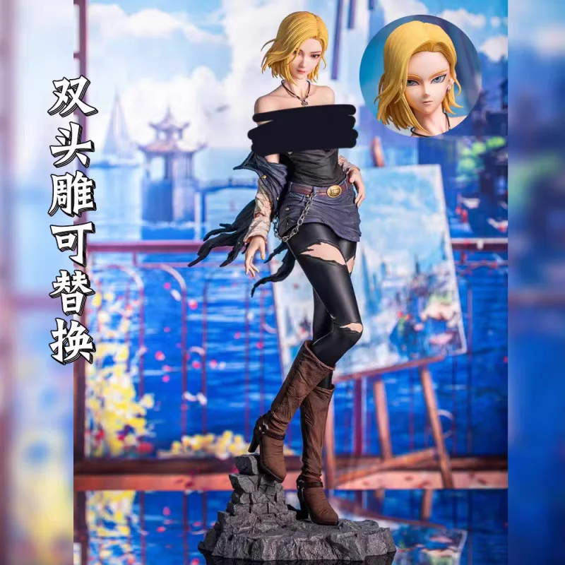 Dragon Ball HB Sztuczna Osoba Nr. 18-calowa Figurka Piękna Dziewczyna Sexy Animacja Dwuwymiarowa Modelka GK Toriyama Ming Ornament