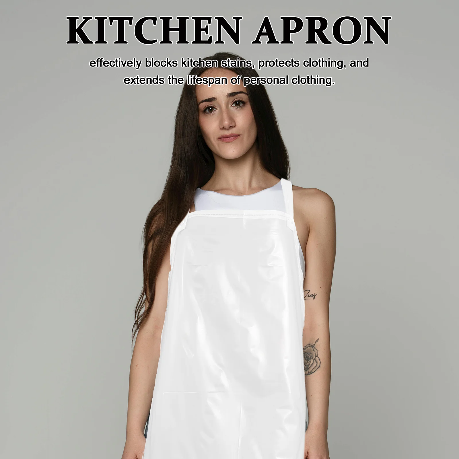 

4Pcs Frosted Waterproof Kitchen Aprons Adjustable PVC Oilproof Cooking Grilling Dog Grooming Gardening Aprons Gardening Apron