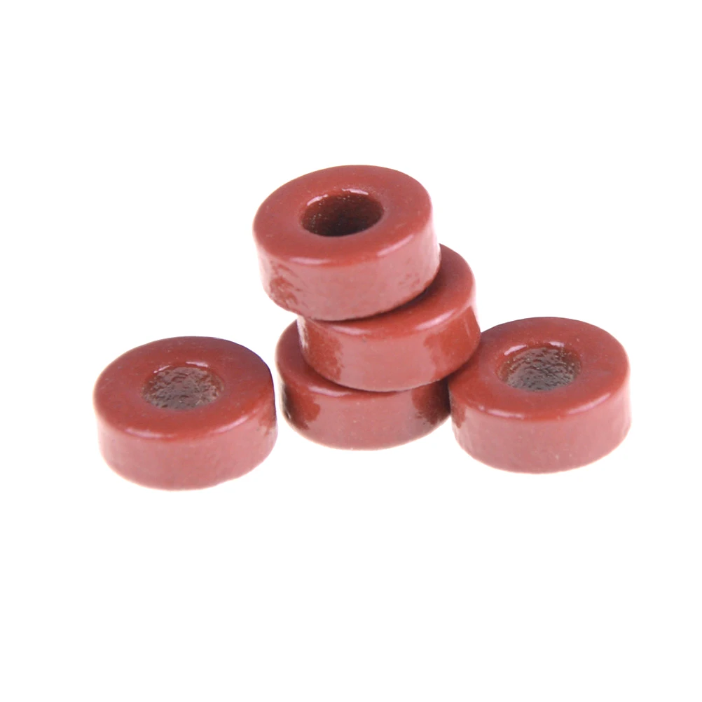 5pcs  T37-6 / T37-2 / T50-2 / T-30-2 Iron Powder Cores Iron Dust Core Ferrite Toroid Core Coating