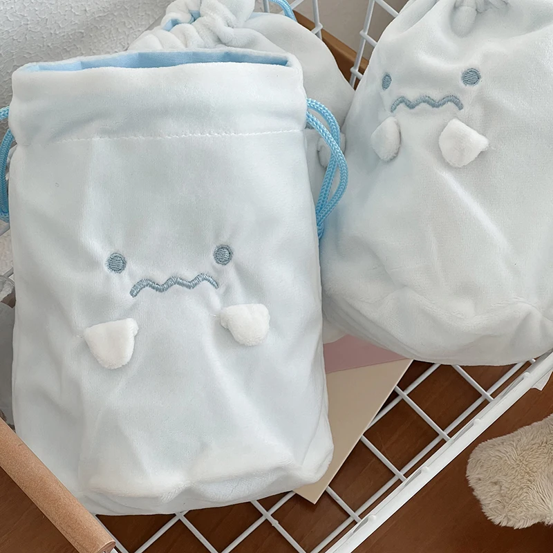 Cartoon Drawstring Bag Cute Japanese Stationery Bag Debris Storage Bag Portable Dustproof Jewelry Candy Gift Packing Pouch