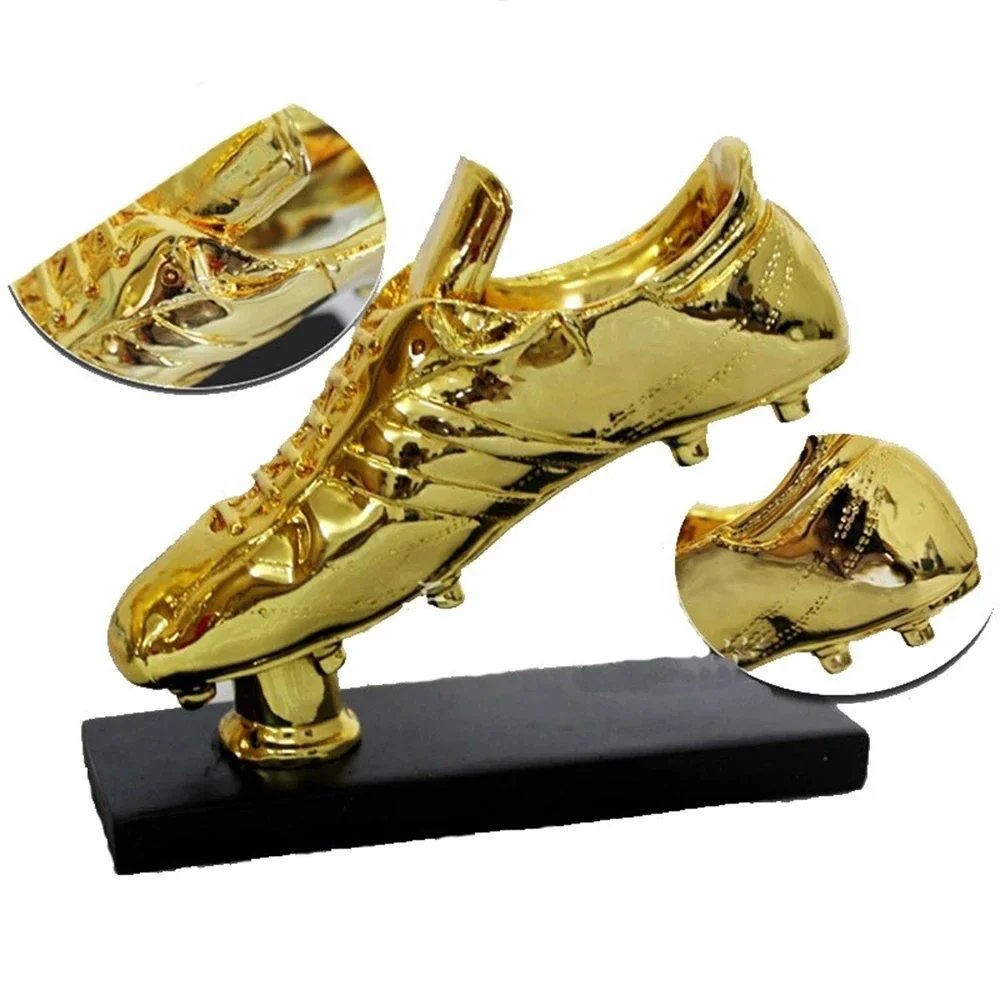 Football Soccer Golden Shoe Award Trophy Best Shooter Gold Plated Shoe Boot League Fans Souvenir Cup Birthday Christmas Gift