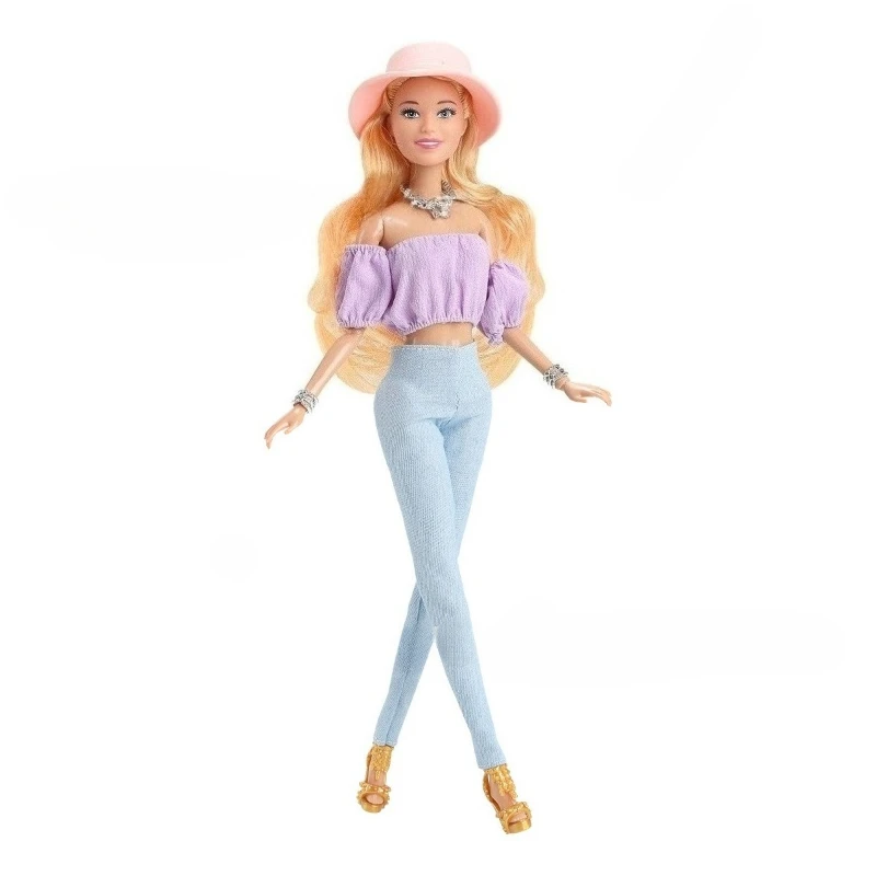 30cm Girl Doll Full Set 11.5inch Joints Doll with Casual Wear Dress Up Toys for Children Girl Gift