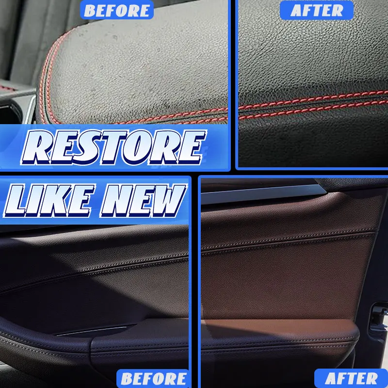 Plastic Renovator For Car Interior Liquid More Gloss Long-Lasting Protects Plastic & Leather Restore JB-LHB 3