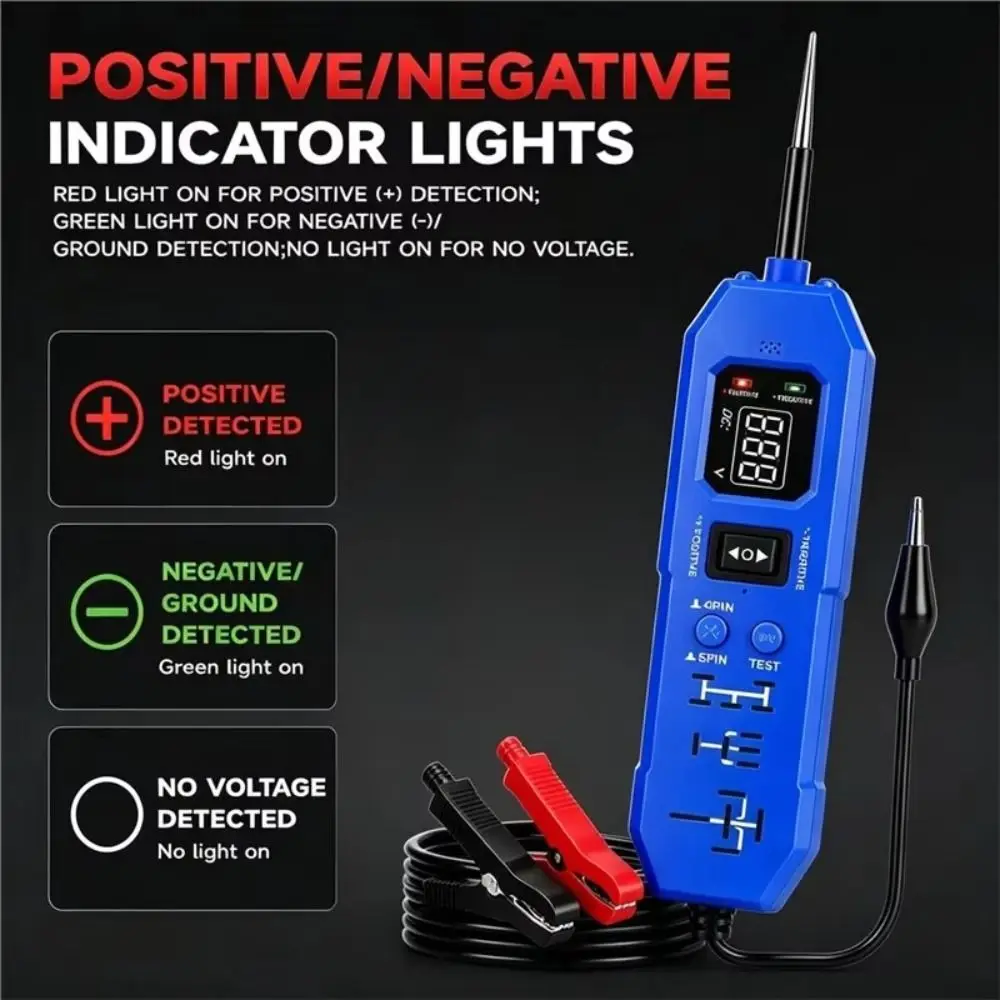 12V/24V Universal Multifunctional Car Circuit Tester Continuity Testing Test Lamp Automotive Electric Circuit Tester