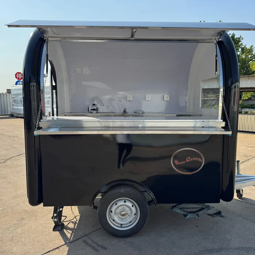 شاحنة طعام مجهزة بالكامل، بار متنقل، عربة هوت دوج، عربة القهوة، مقطورة تقديم الطعام، شاحنة الآيس كريم مع مطبخ كامل