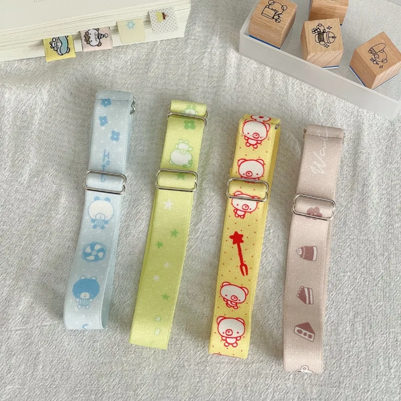 Cute Cartoon Decor Elastic Band For A7 M5 A5 Notebook, Ins Style Handmade Journal Strap, Adjustable Binder Closure Band