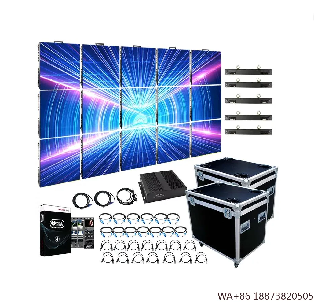 Display led de alta qualidade parede vídeo colorida p2.6 p2.9 p3.91 500mm x 500mm painel pano de fundo telas externas internas