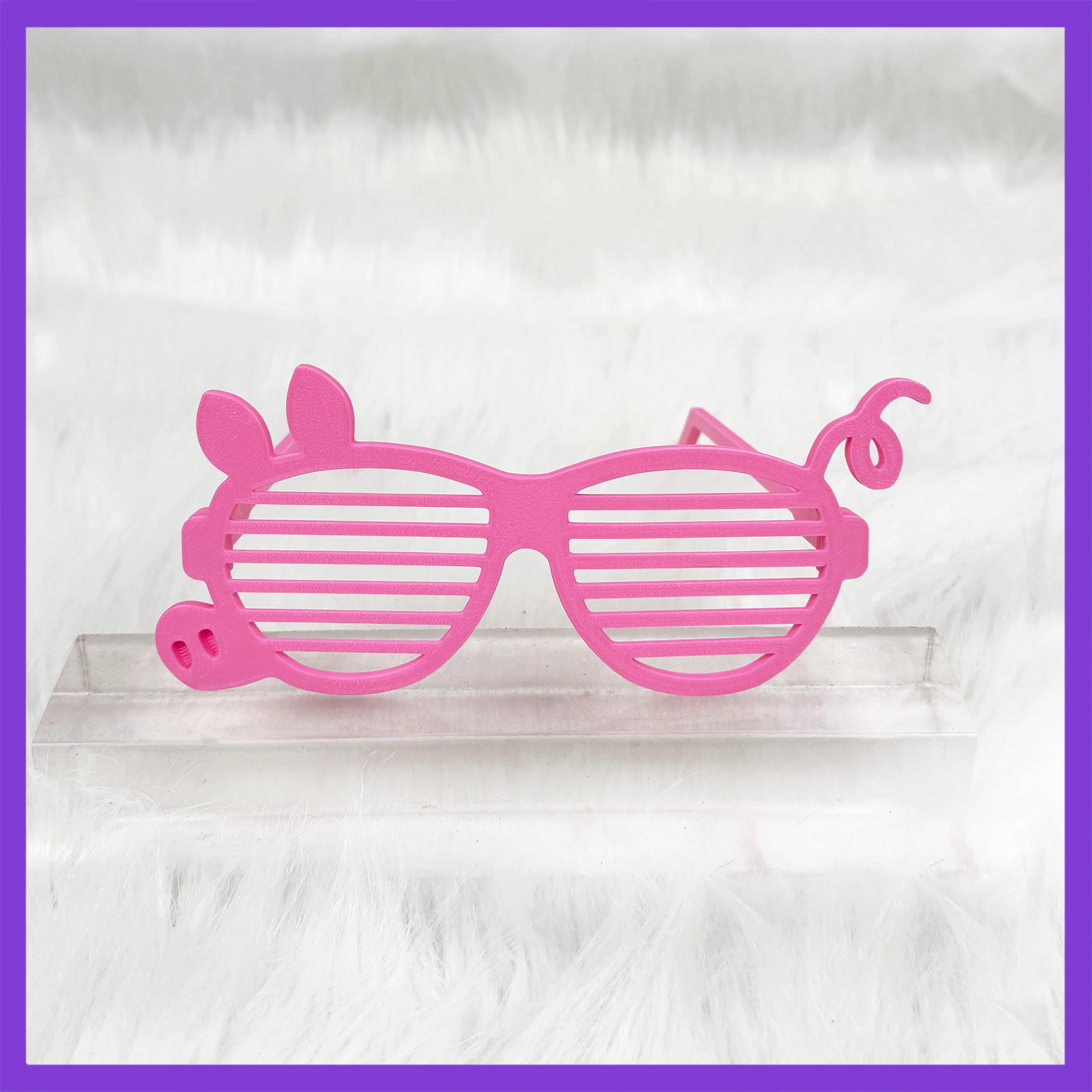 Cartoon Nick Wilde Cosplay Prop Nicholas Cosplay Eyeglasses Pink Pig Eyeglasses Accessories For Hallowmas Party Adult Women Men