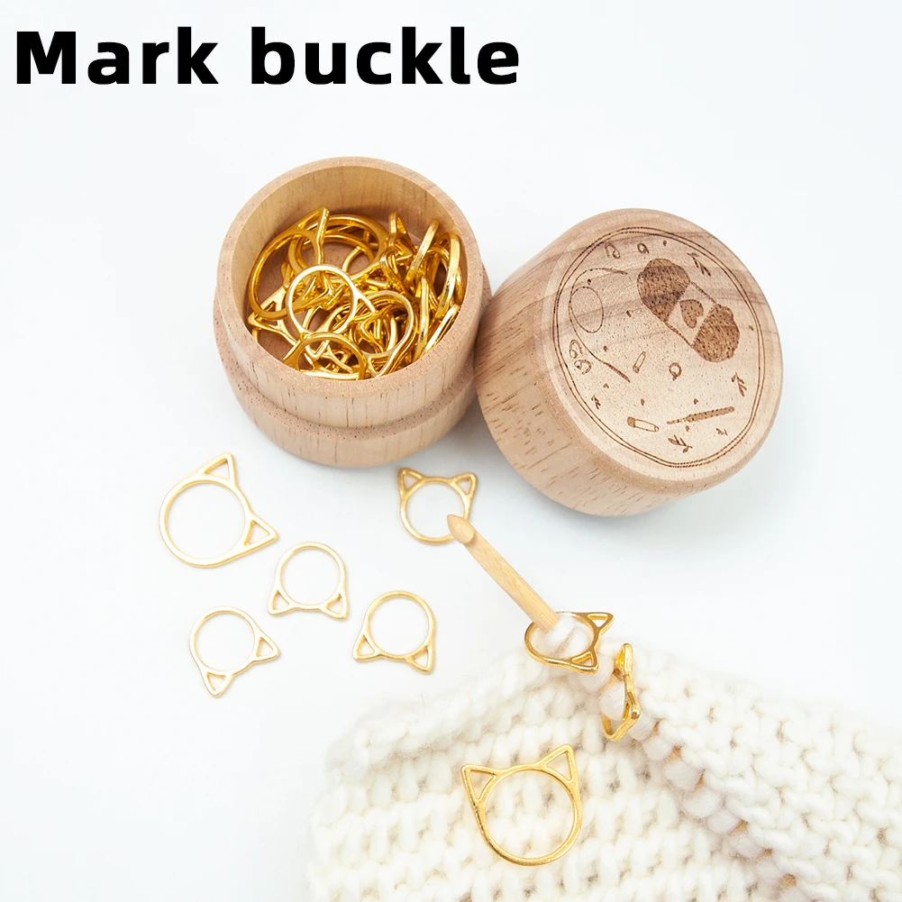 30pcs Sweater Woven Mark Buckle Kittens Stitch Markers Rings Multifunctional Scarf Knitting Tool DIY Handcrafts Marker Marking