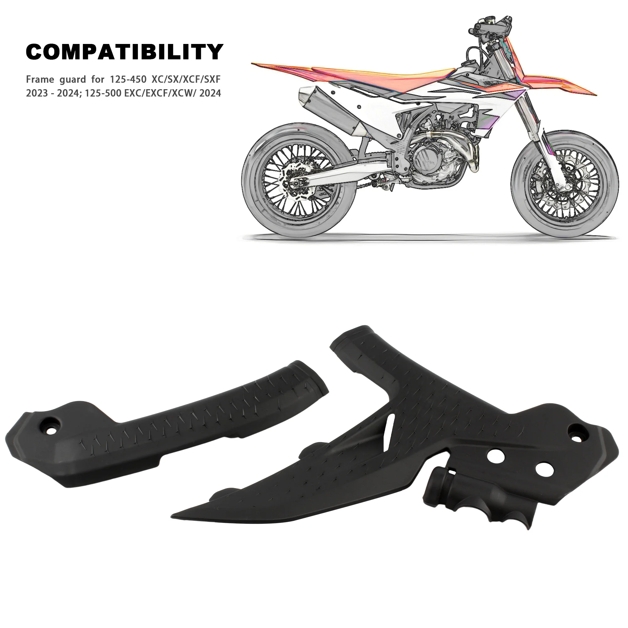 KTM 450 XC モーターサイクルフレーム保護カバー SX XCF SXF 125 250 300 350 400 2023-2024 ダートバイク EXC EXCF XCW 125-500 エンデューロ用
