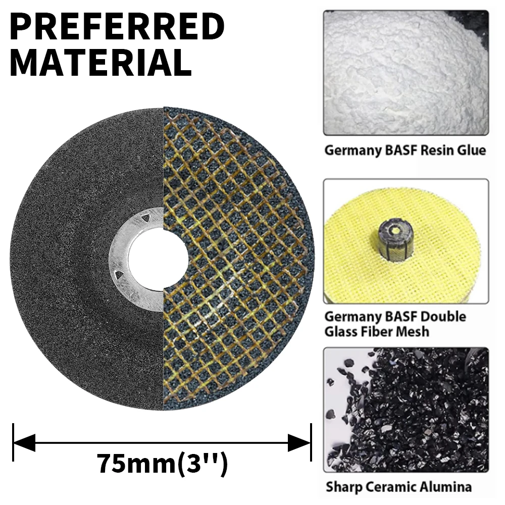 5/10 adet 3 inç taşlama taşları reçine taşlama kesme tekerleği 75mm Mini hava açılı taşlama parlatma için Metal taş ahşap