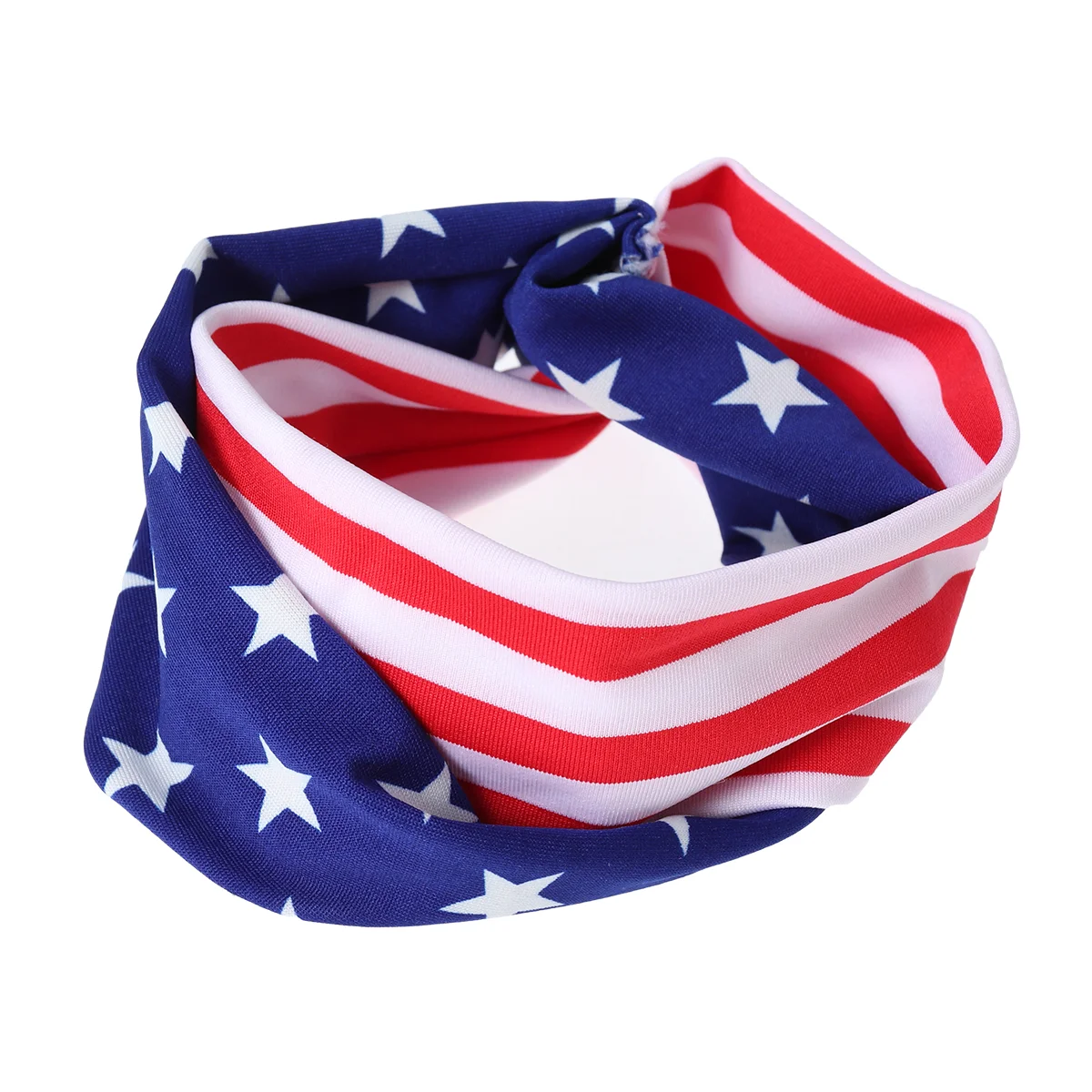 

America Flag Patriotic Headbands USA Flag Elastic Turban Bandana Head Wrap for Patriotic Event