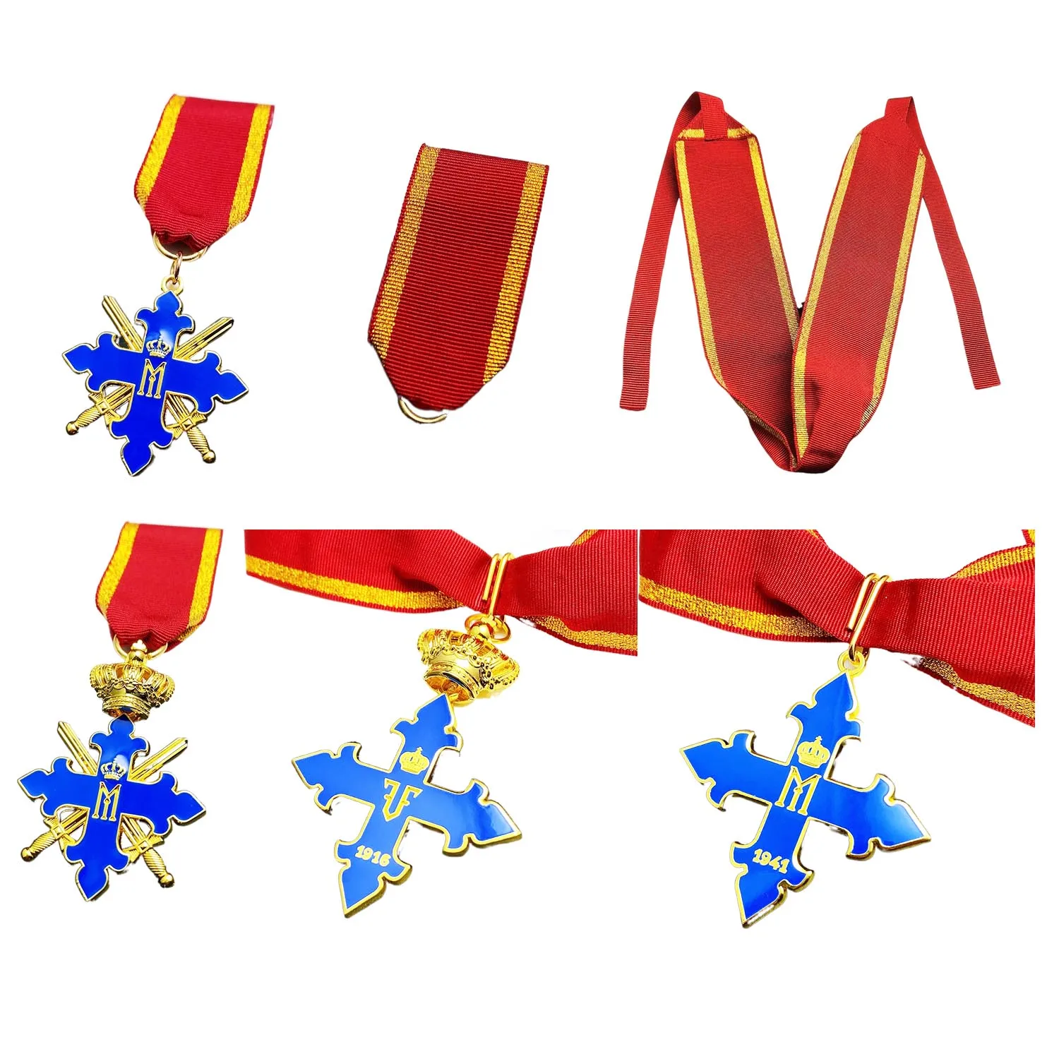 وسام الشجاعة الرومانية شارة الصليب الأزرق الميدالية التذكارية شارة معدنية قلادة شارة الصدر #1