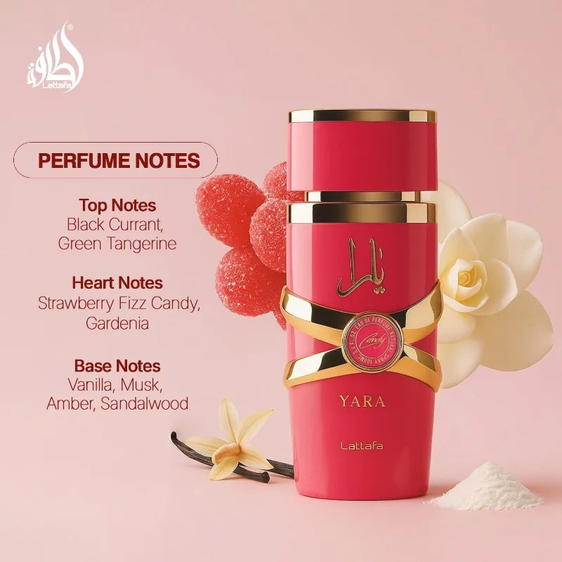 لاتافا يارا كاندي أو دو برفوم بخاخ للنساء 100 مل عطور عربية أصلية عطر فاكهي زهري دائم عطر فرمون