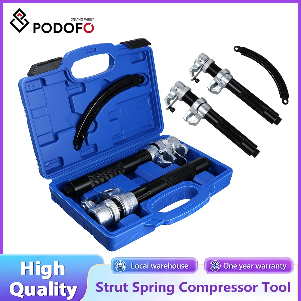 Outil de compression de ressorts universel Podofo, kit d'outils de compression de ressorts avec étui de transport pour l'automobile