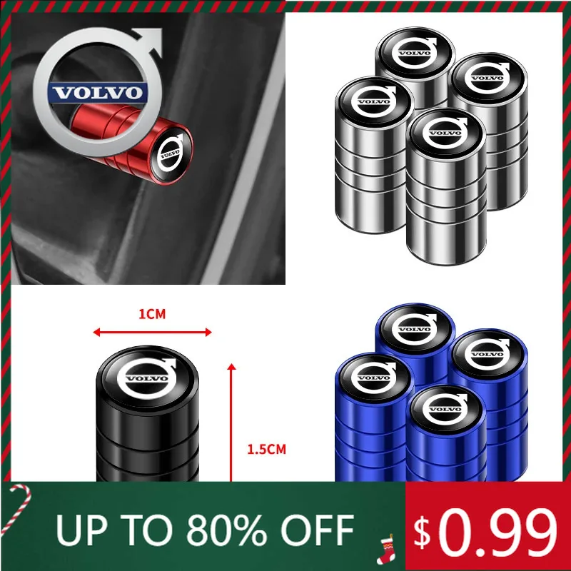 

Emblems 4PCS Car Wheel Tire Valve Stem Caps Covers For VOLVO RDESIGN AWD S40 S60 S90 XC40 XC60 XC90 V40 V50 V60 T6 AWD S60 Auto