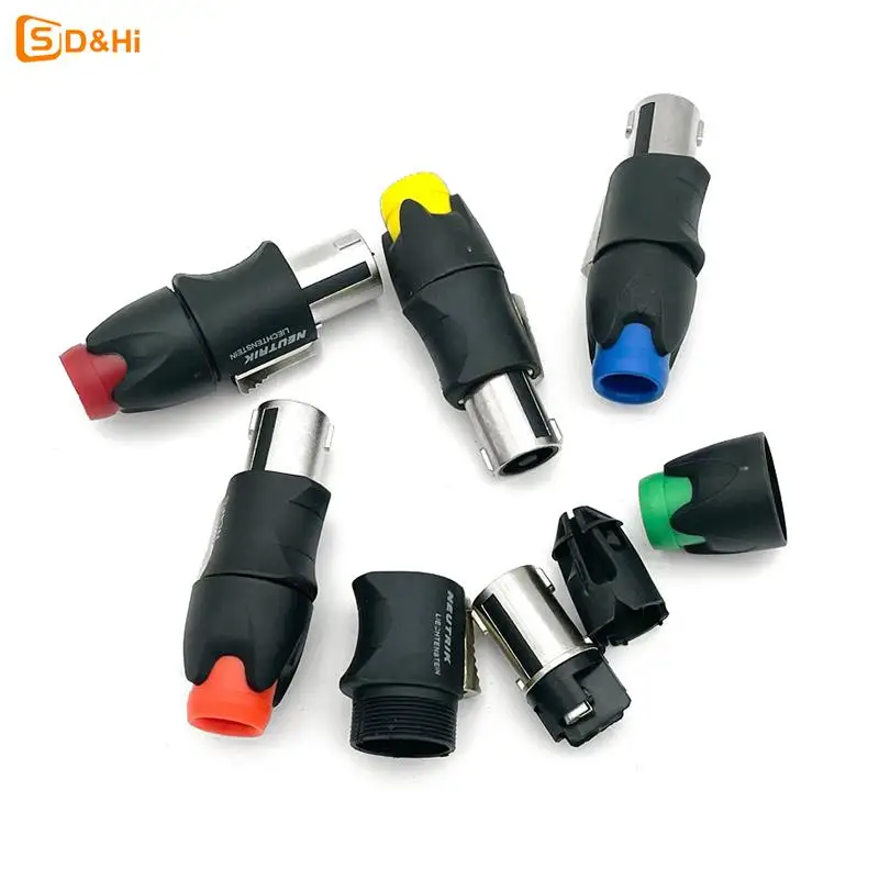 Metal 4 Pin Ohmic Connector Professional Audio Plug Stage Slightly Speaker Wire Accessories Solder-free NL4FC