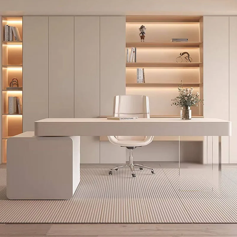 

#Minimalist Aesthetic Office Desk Modern Decoration Drawer Lshaped Luxury Office Desk Design Crafts Tavolino Unique Furniture