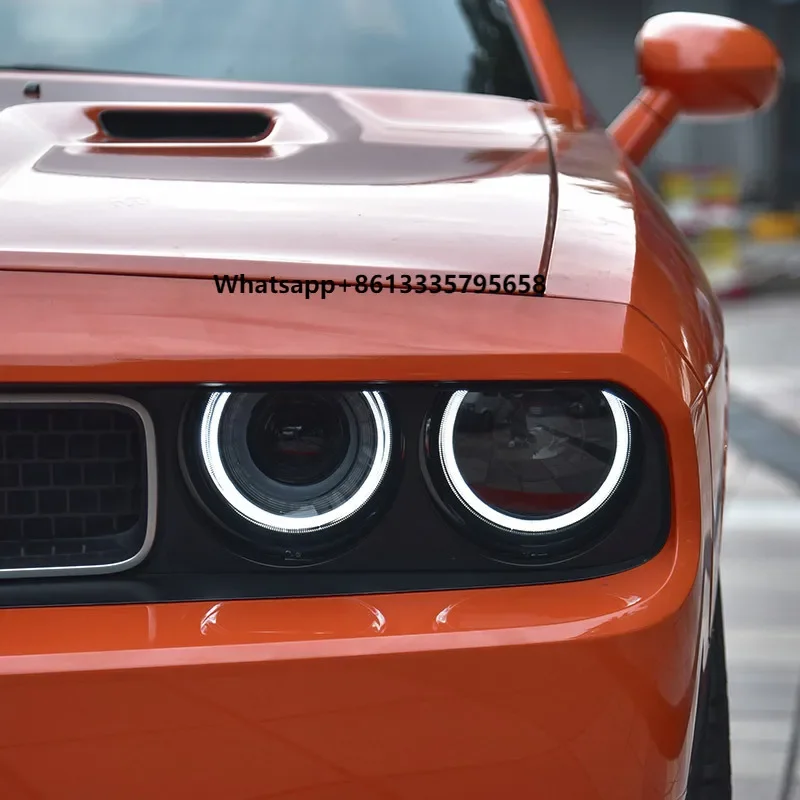 

Headlight Assembly for Dodge Challenger 2008-2014 Daytime Running Light LED Sequential Turn signal Xenon Low High Beam