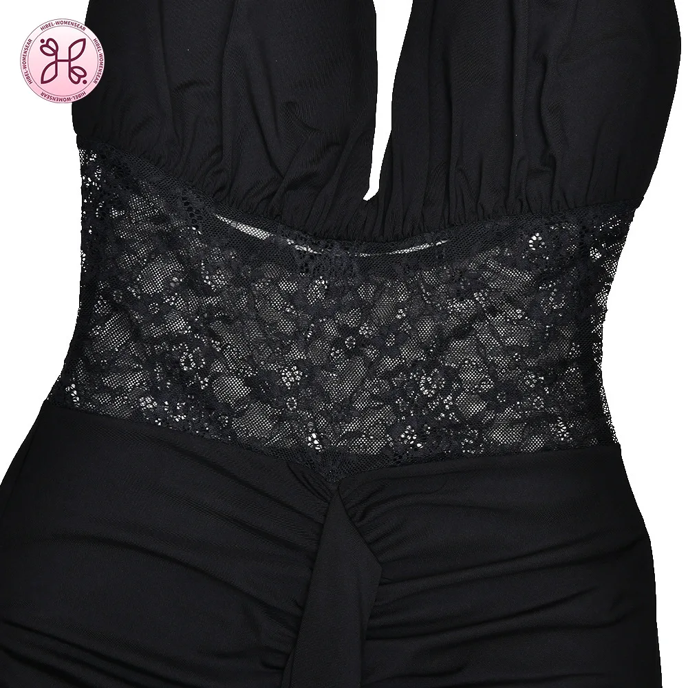 Elegant Deep V Halter Dress - Sexy Backless Cut-Out Ribbon Waist Maxi (Women's 2024 Evening Party Gown)