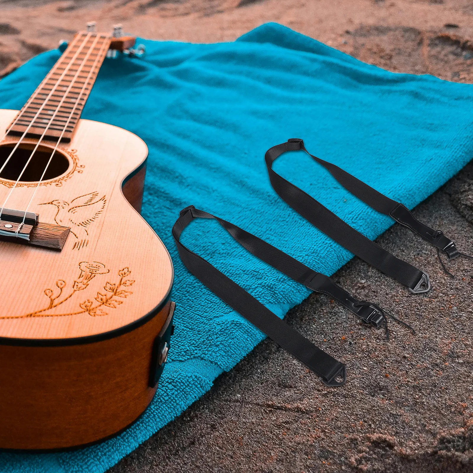 

2pcs Ukulele Strap Adjustable For Hawaiian Four-String Guitar Universal Shoulder Band Adults Durable Support Instrument