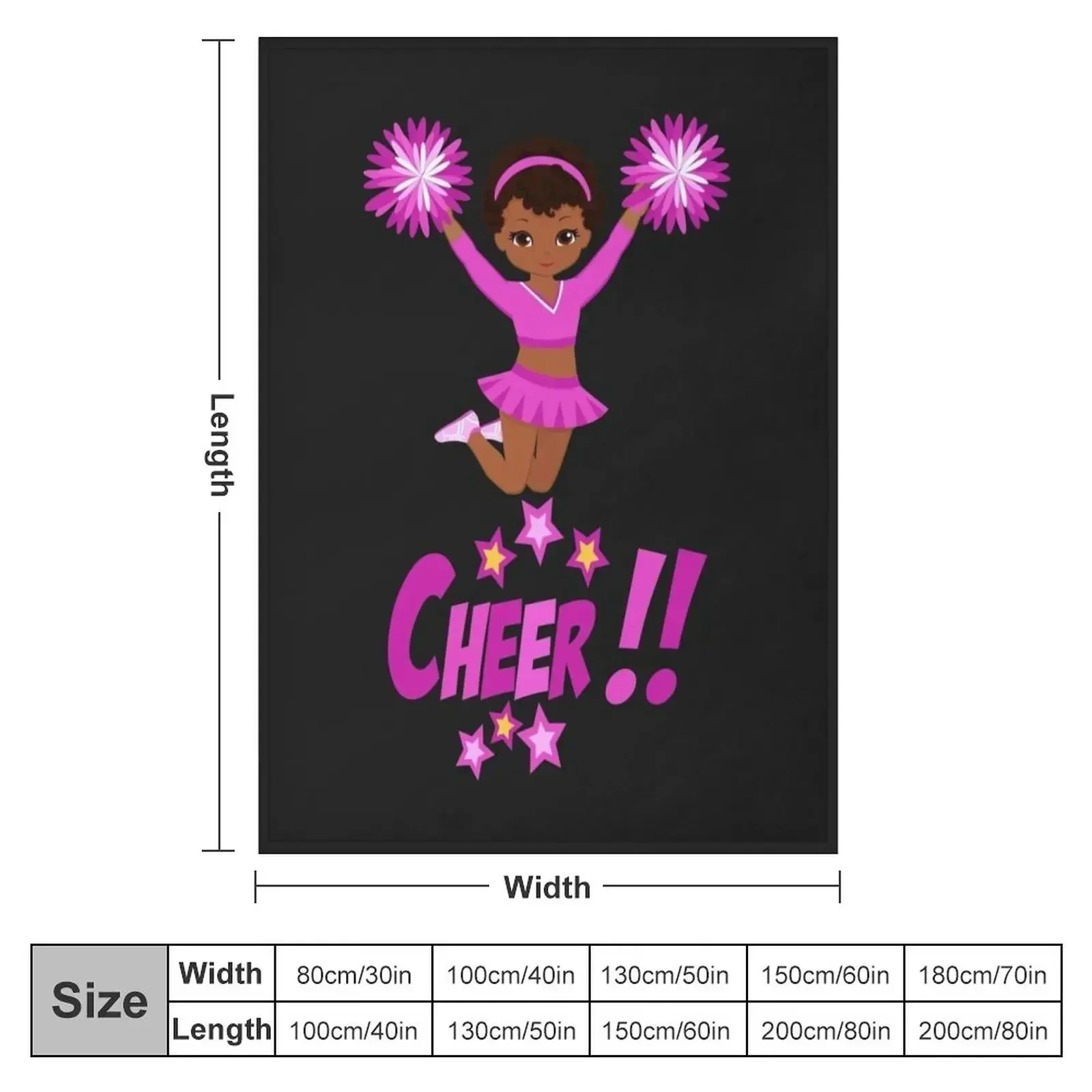 Cheerleader Throw Blanket Thermals For Travel Furry Loose Weighted Sofas Cute Blankets