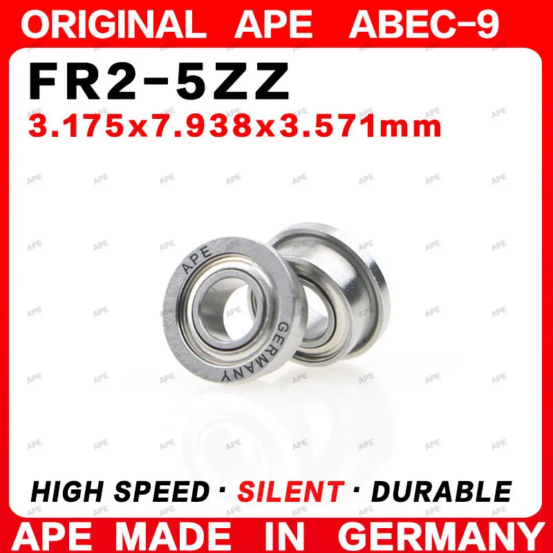 5-20Pcs Germany APE ABEC-9 FR2-5ZZ Bearing 3.175x7.938x3.571mm FR2-5 Z-2Z RS Precision High-Speed Flange Bearings