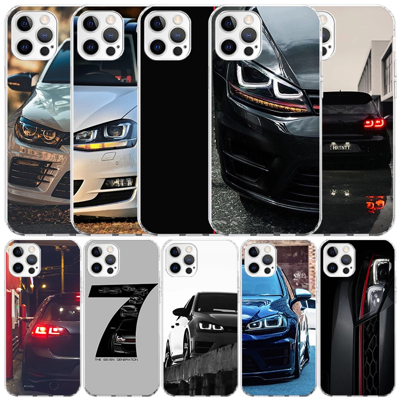 Sport Car Golf R 7 Phone Case For IPhone 16 17 17E 16E 15 14 Plus 13 Mini 12 11 Pro Max 7 8 + SE 2020 Air Soft TPU Cover 16 17 A
