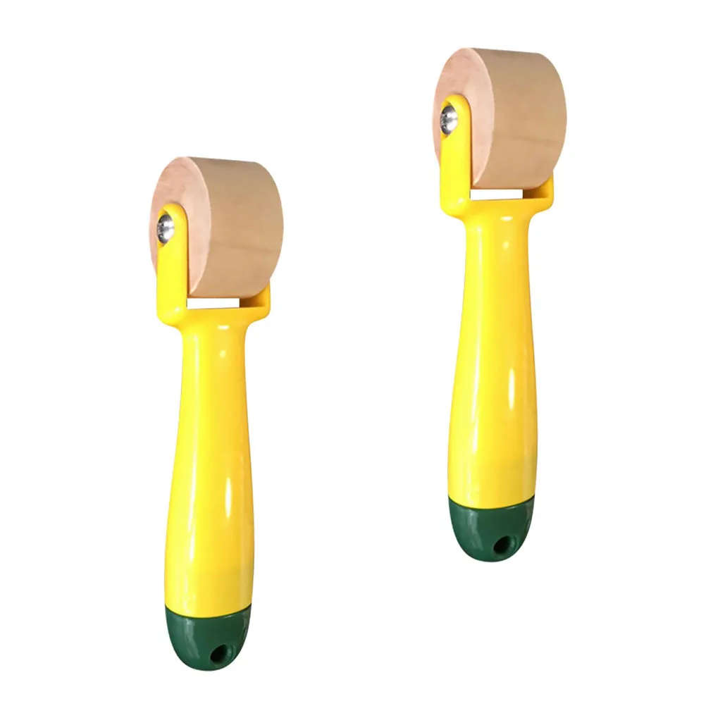 2 قطعة التماس الأسطوانة الخشبية لخياطة اللحف الضغط الجدار الديكور أداة اليد المحمولة عجلة الضغط أدوات خياطة #6