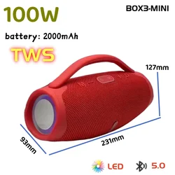 BOOMS BOX3 Altavoz Bluetooth Portable Wireless Subwoofer Outdoor Waterproof Sound System Music Center with Audience Speakers TWS