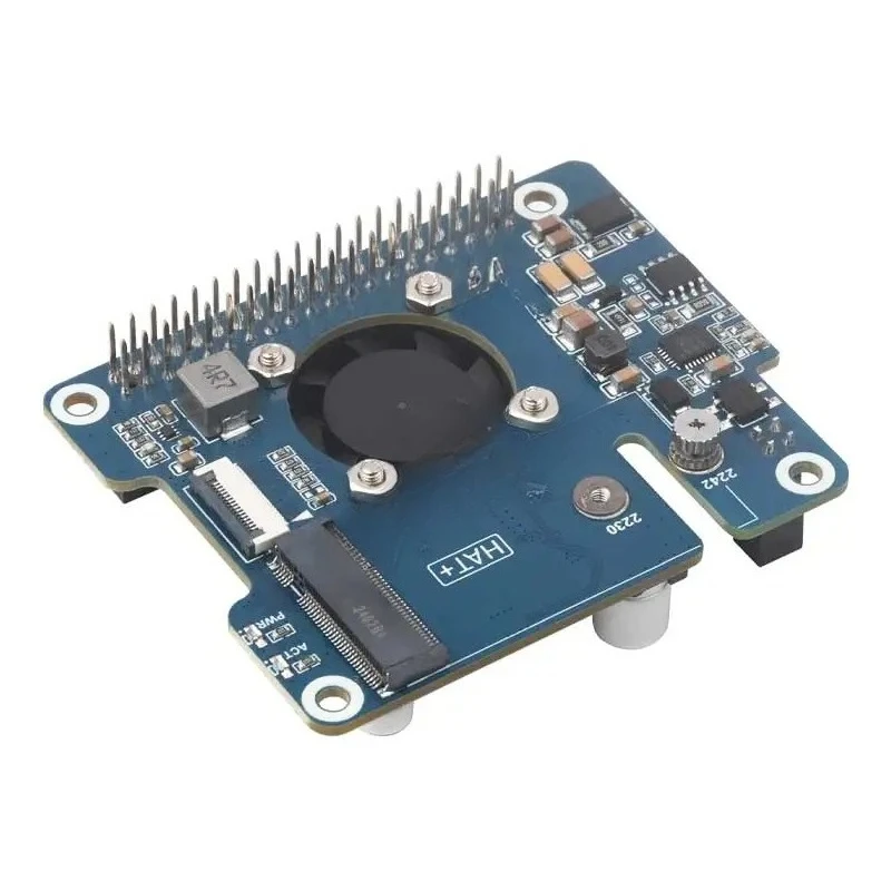 Raspberry Pi 5 PoE HAT with support for PCIe to M.2 adapters with PoE functionality and NVMe protocol M.2 solid state drives